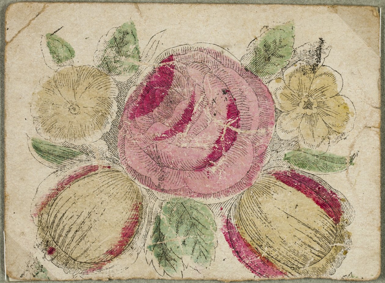 Valentín sin título (Flores rosas y amarillas) de Unknown artist