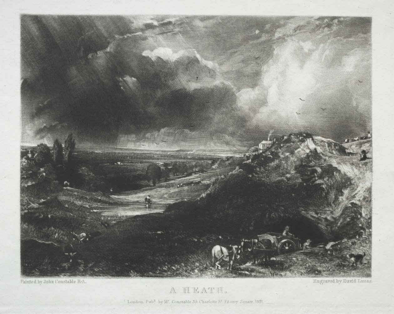Various Subjects of Landscape, Characteristic of English Scenery from Pictures Painted by John Constable, R.A.:  A Heath de Unknown artist