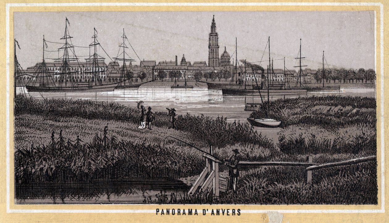 Vista de Amberes, Bélgica (región flamenca) de Unknown artist