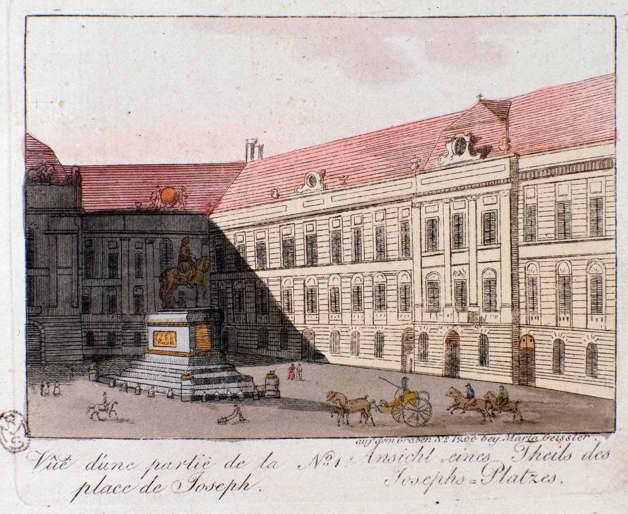 Vista de la Plaza José en Viena, Austria de Unknown artist