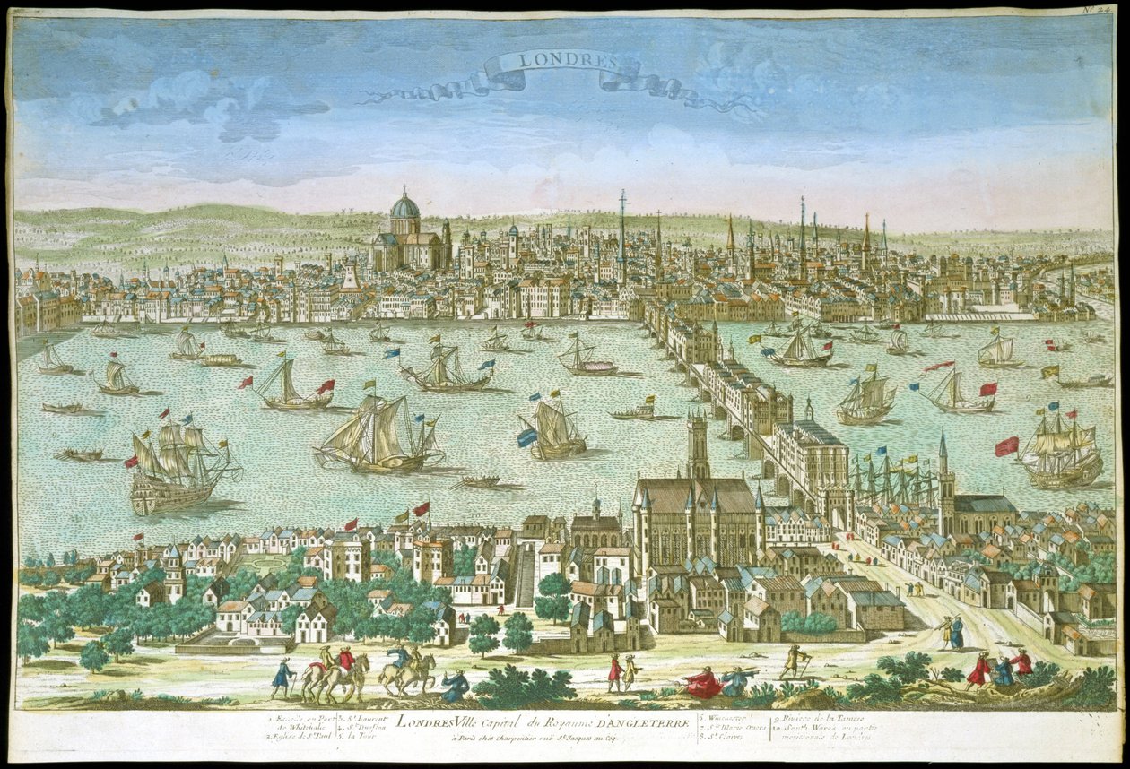 Vista de Londres a principios del siglo XVIII de Unknown artist