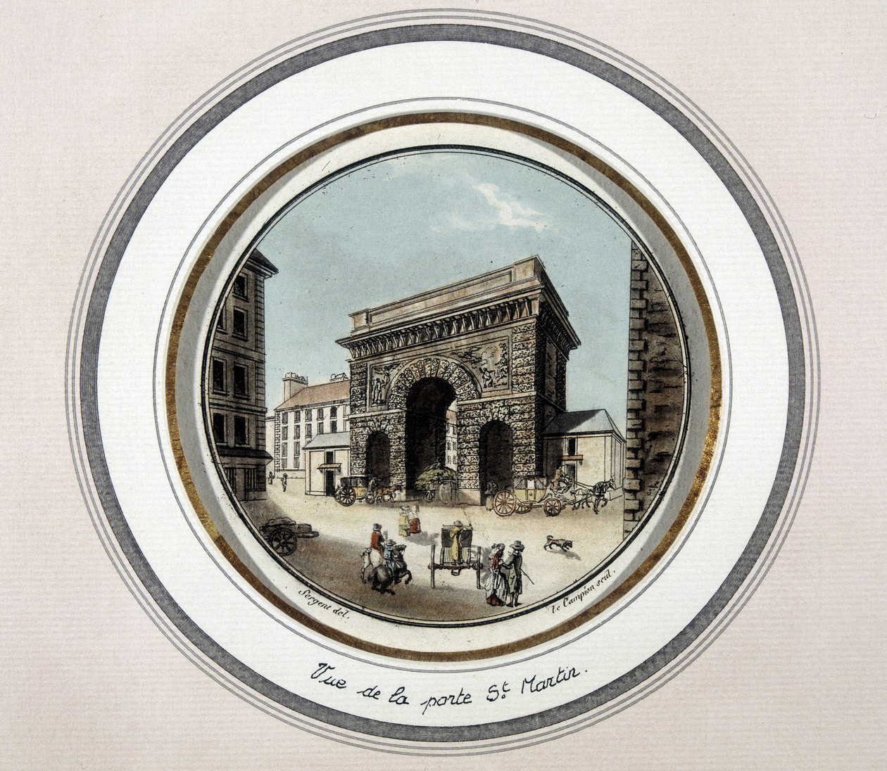 Vista de la puerta de San Martín de Unknown artist