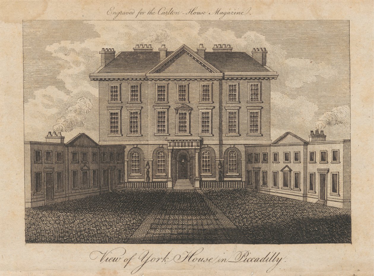 Vista de York House en Piccadilly de Unknown artist