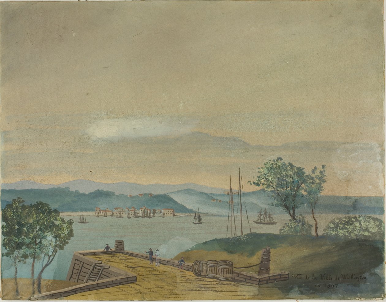 Vista de la ciudad de Washington en 1807 de Unknown artist