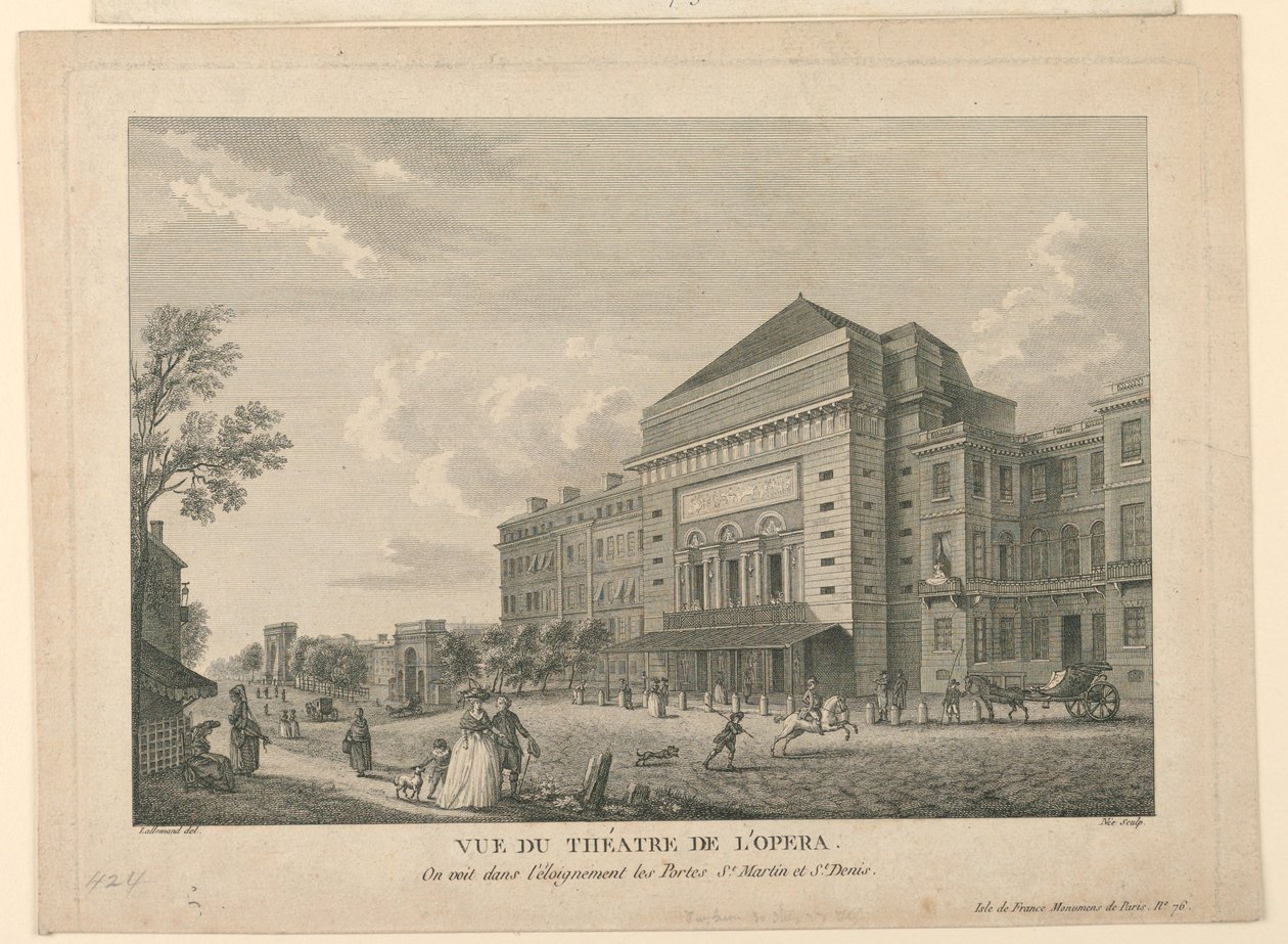 Vista de la Ópera en París de Unknown artist