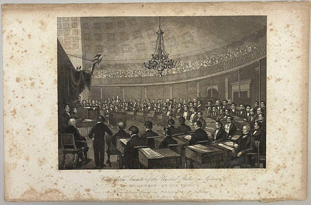 Vista del Senado de los Estados Unidos en sesión de Unknown artist
