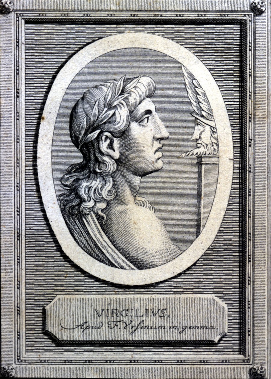 Virgilio (70 - 19 a.C.), poeta latino. Grabado del siglo XVIII. de Unknown artist