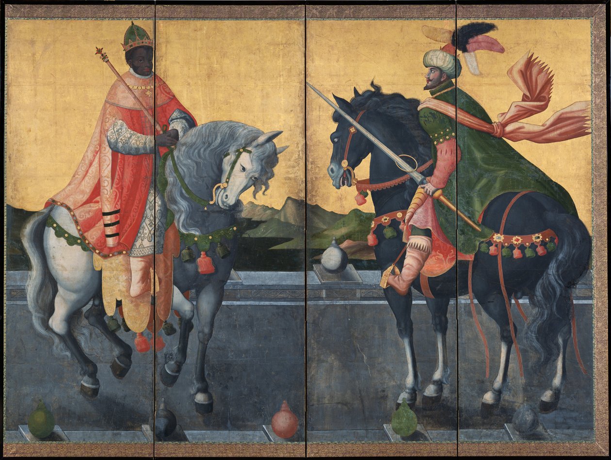 Reyes occidentales a caballo - Anónimo - Primer tercio del siglo XVII - Museo de Arte Suntory de Unknown artist