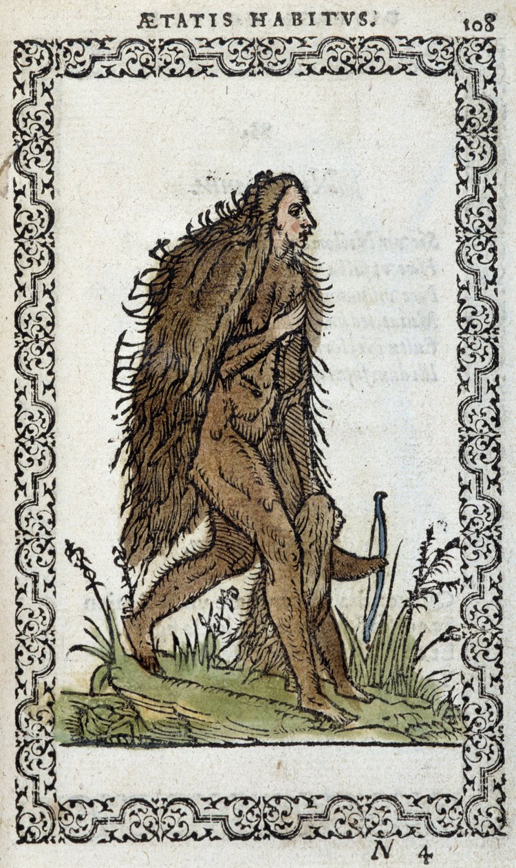 Mujer salvaje y su hijo - en “Habits et effigies” por Jean Sluperius de Unknown artist