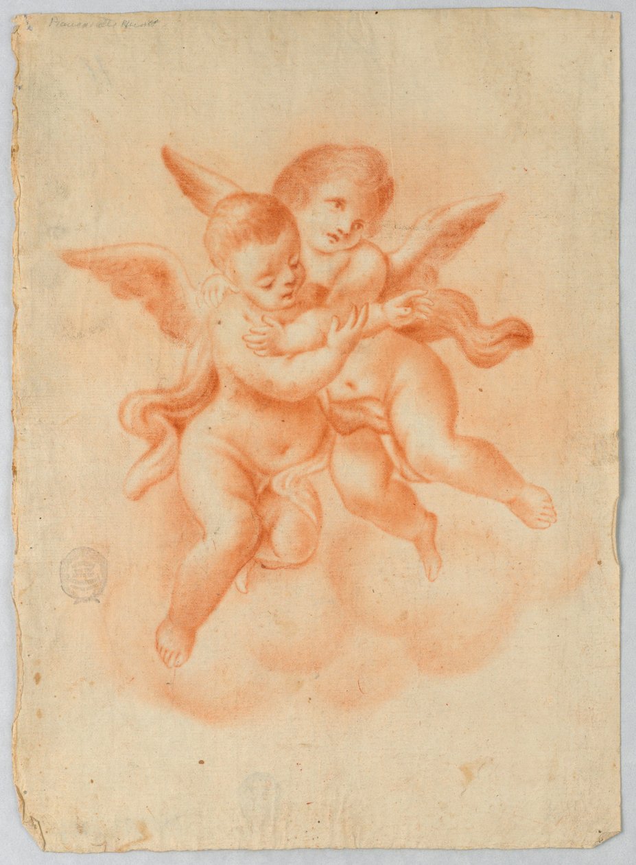 Putti alados en las nubes de Unknown artist