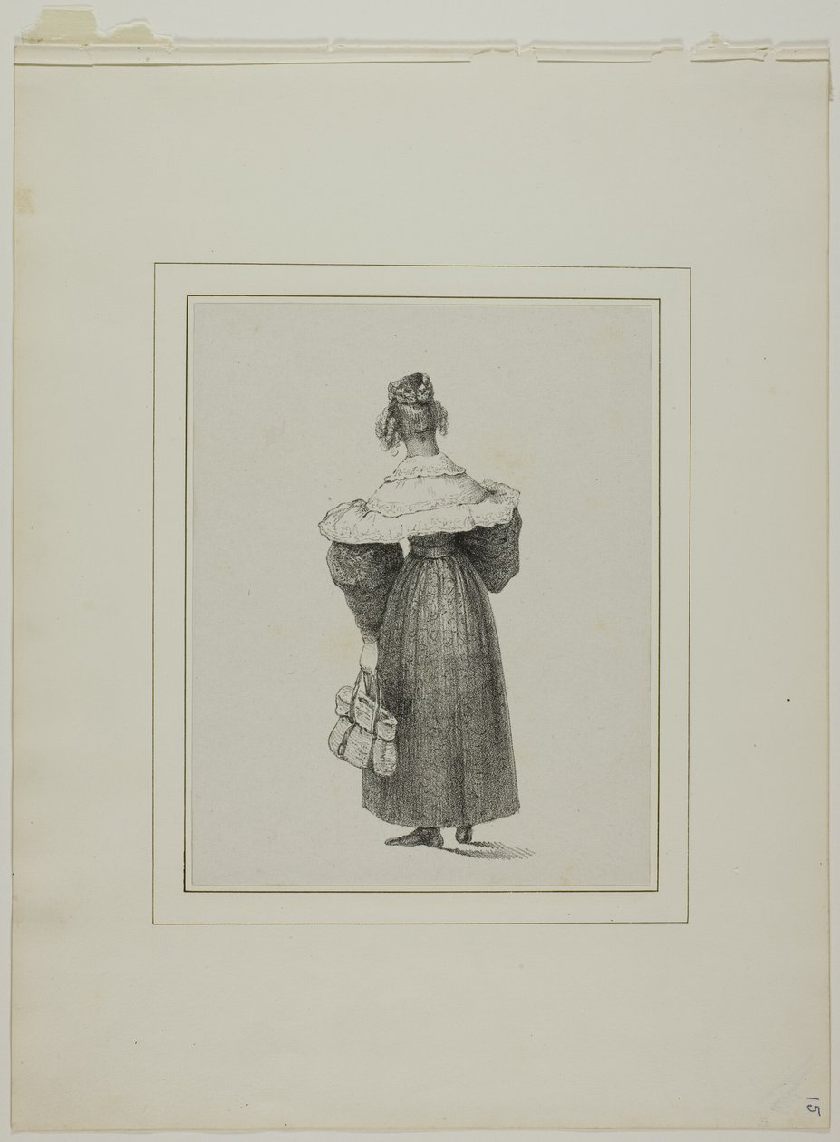 Mujer vista de espaldas de Unknown artist