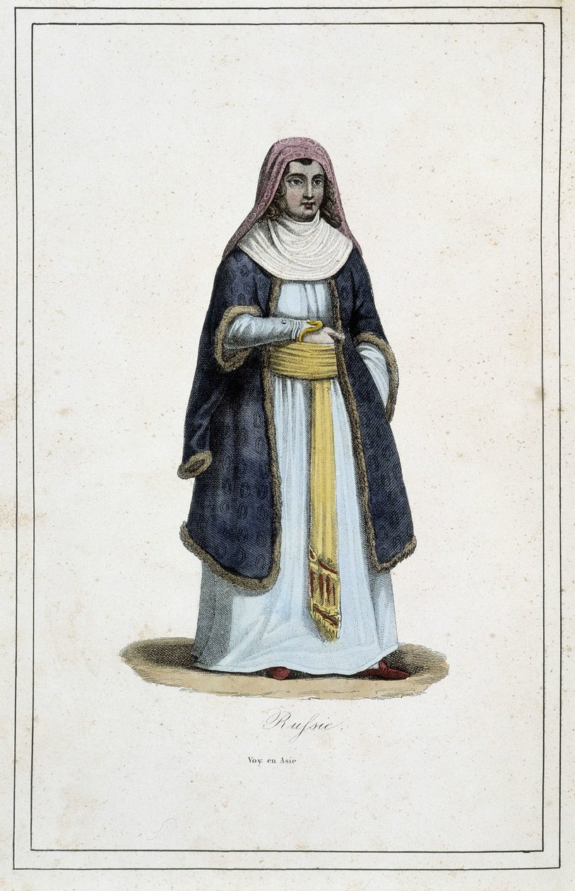 Mujer de Rusia - en "Los diferentes pueblos de la tierra" por el Padre Paul Jonhanneaud, Librería de los Buenos libros de Unknown artist