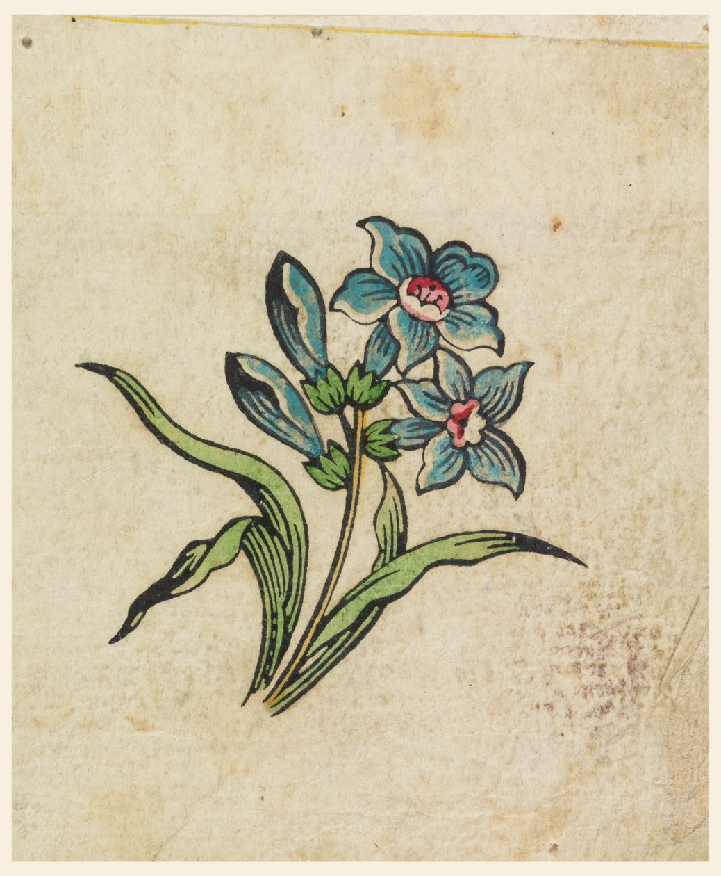 Prueba de Bloque de Madera para un Textil Impreso de Unknown artist