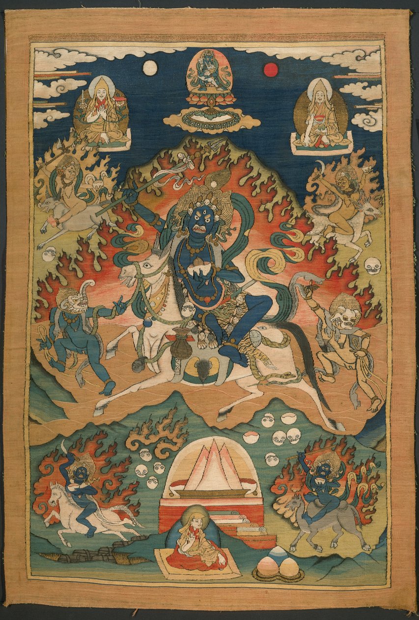 Forma iracunda de la diosa Saraswati (Magzor Gyalmo) o Palden Llamo de Unknown artist