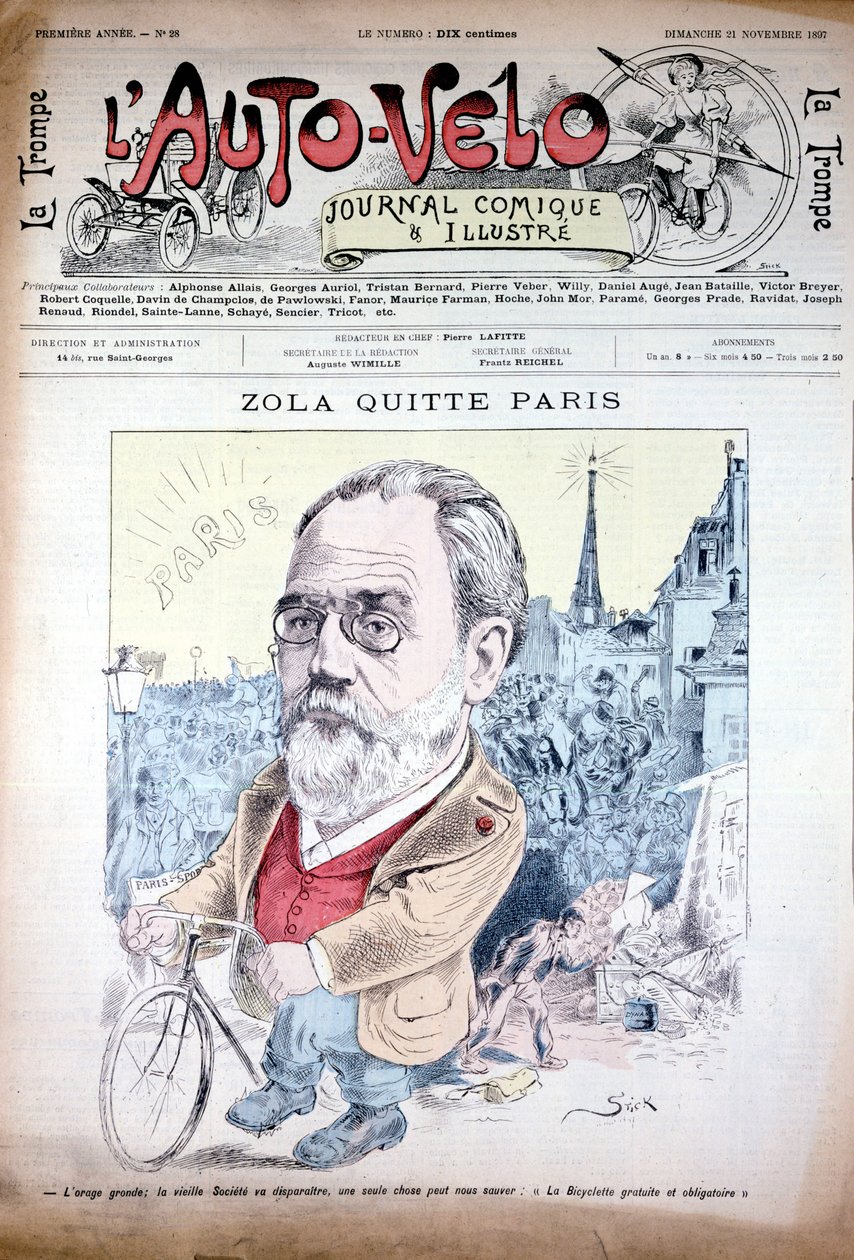 Zola deja París en bicicleta - en “l