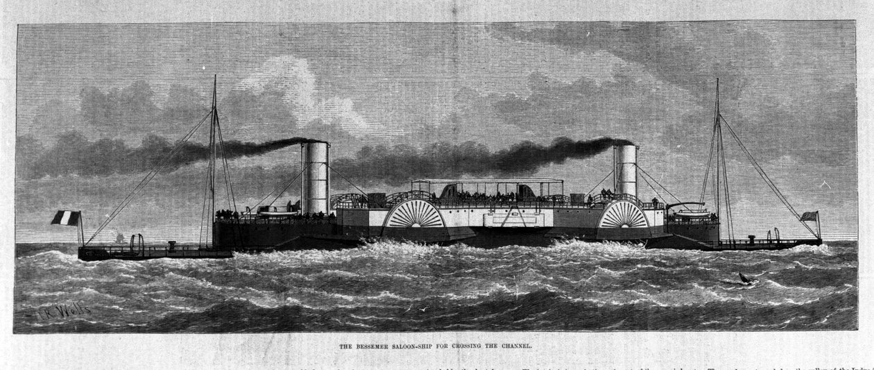 Barco diseñado contra el mareo por Henry Bessemer (1813-1898). de Unknown artist