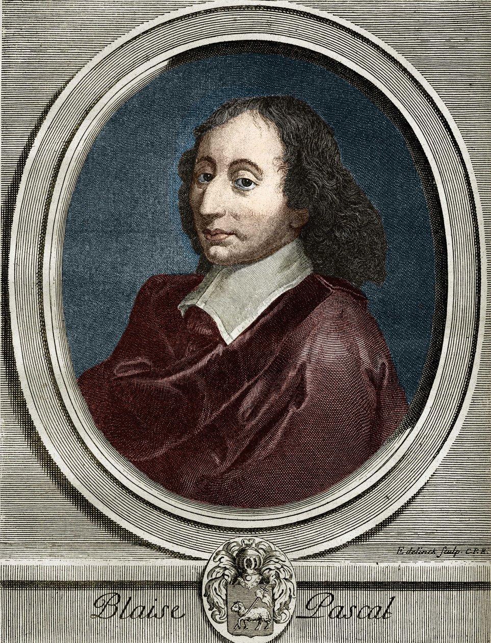 Retrato de Blaise Pascal (1623-1662), físico, matemático y escritor francés. de Unknown artist