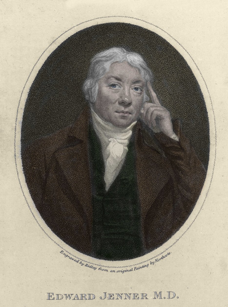 Retrato de Edward Jenner (1749-1823), médico inglés, descubridor de la inmunidad contra la viruela. de Unknown artist
