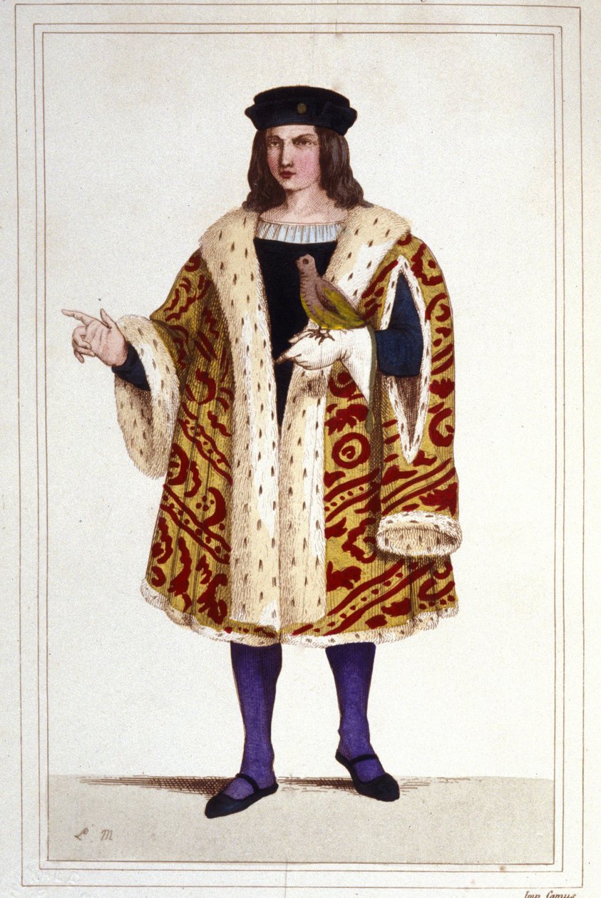 Retrato de Guillaume de Montmorency (ca. 1453 - 1531) grabado de 1830. de Unknown artist
