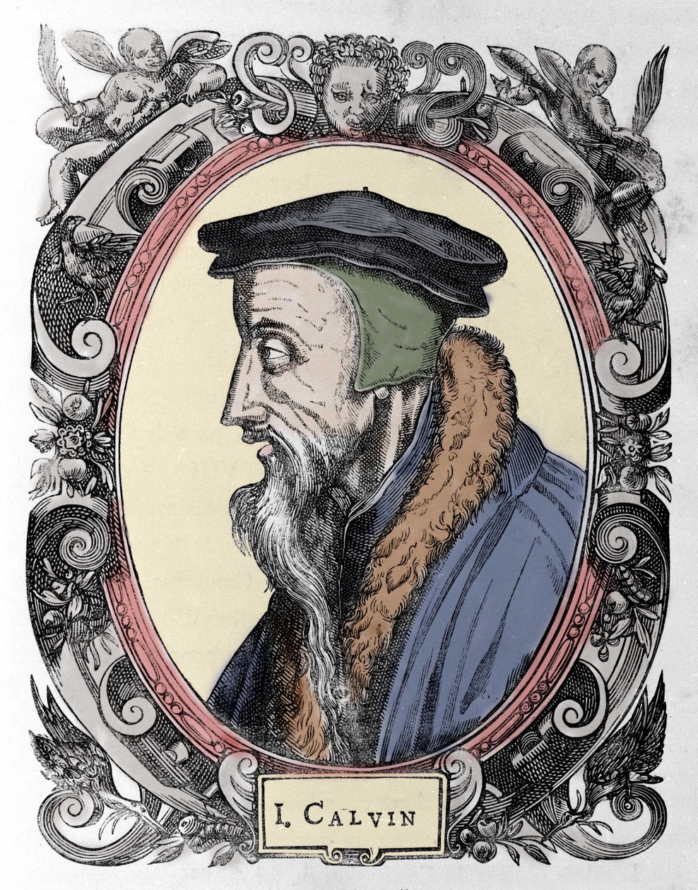Retrato de Jean Calvin (1509-1564), reformador religioso y escritor francés de Unknown artist