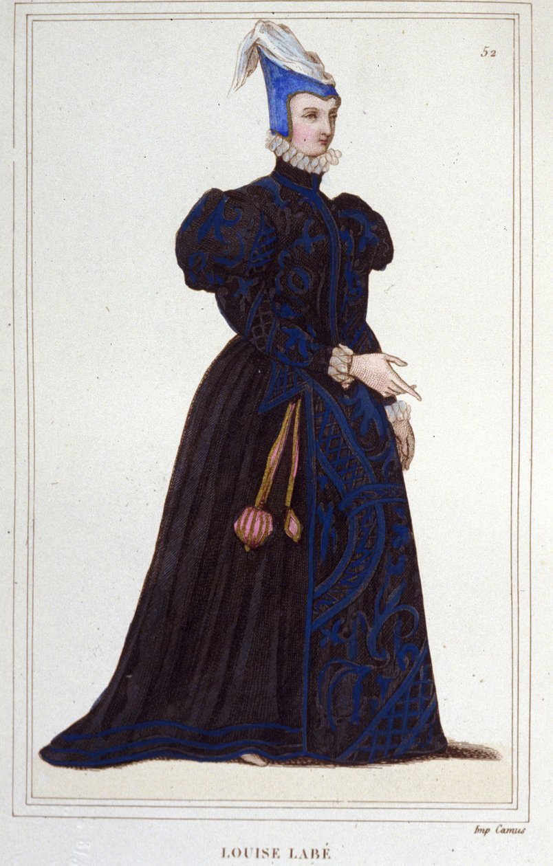 Retrato de Louise Labé (c.1524-1566), poeta francesa de Unknown artist