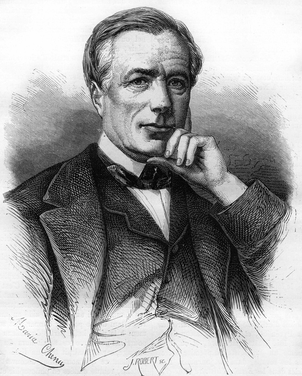 Retrato de Xavier Marmier (1809-1892), escritor francés de Unknown artist