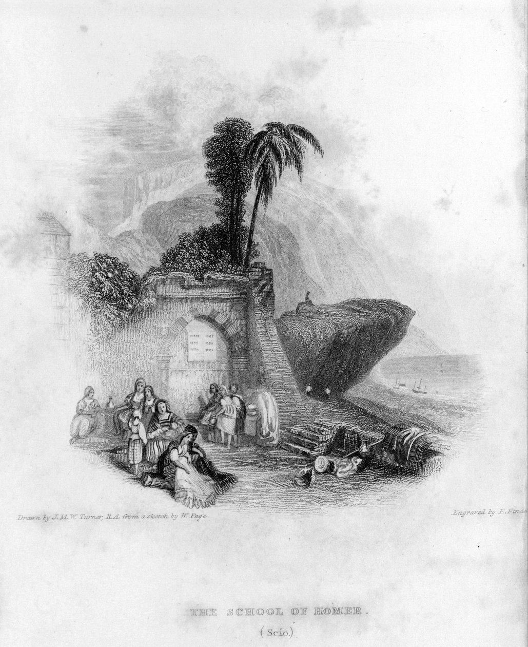 La Escuela de Homero en la isla griega de Quíos de Unknown artist