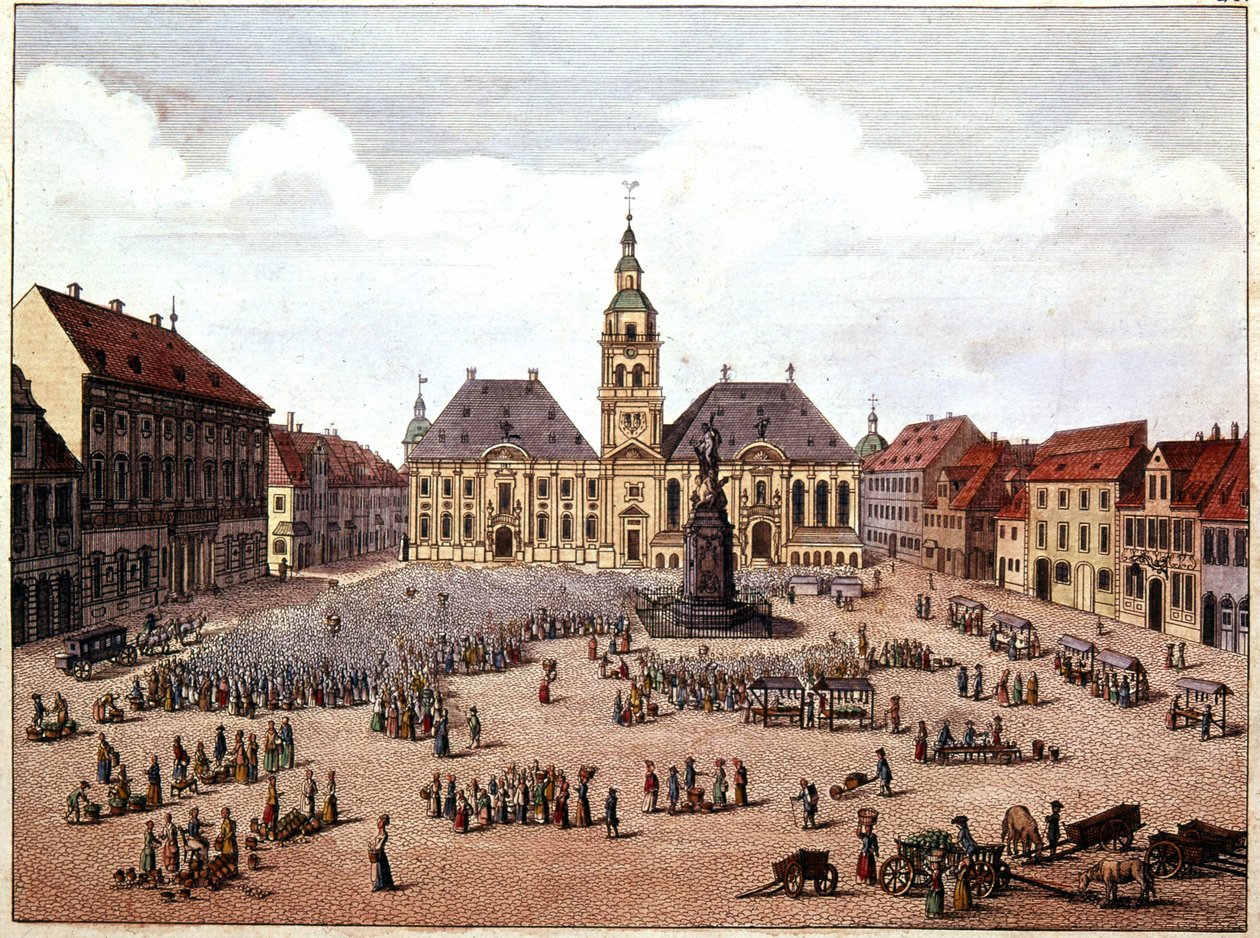 La plaza pública de la ciudad de Mannheim (Alemania) de Unknown artist