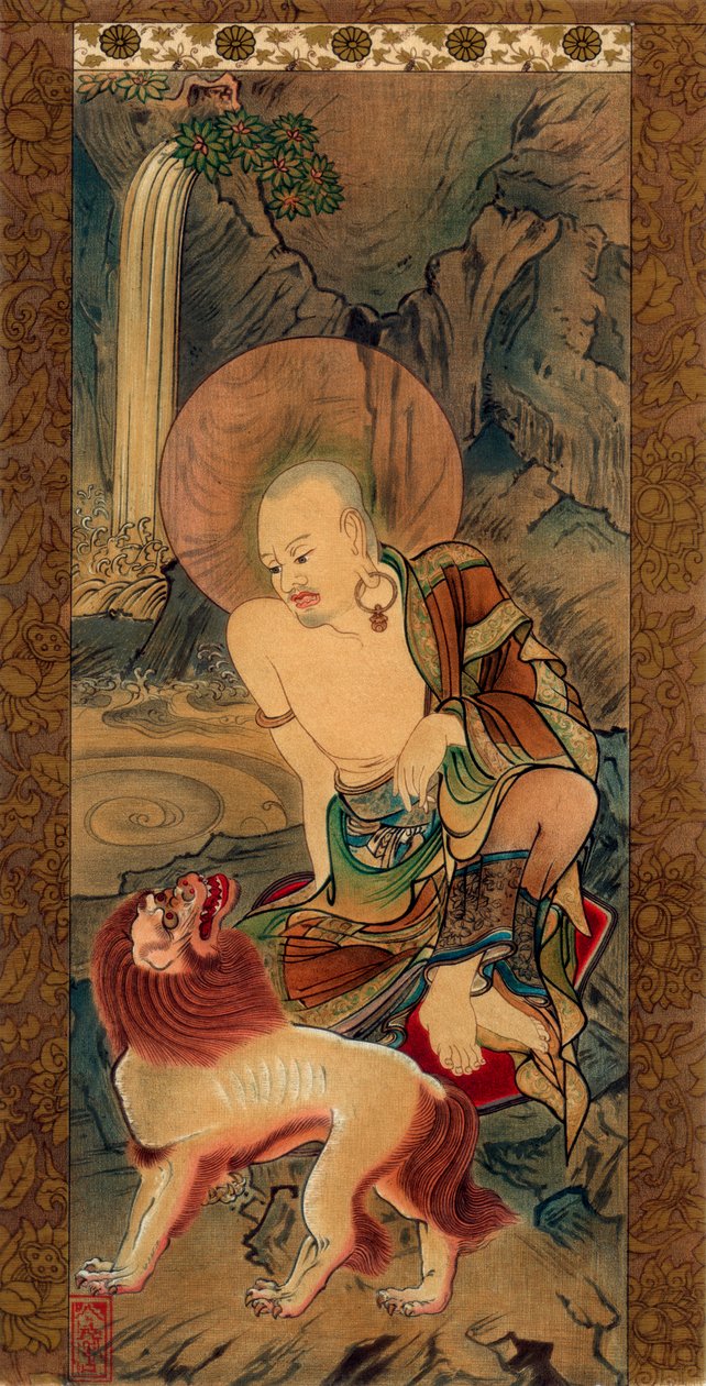 Arhat, japonés, período Kamakura tardío, siglo XIV de Unknown follower of Ryozen
