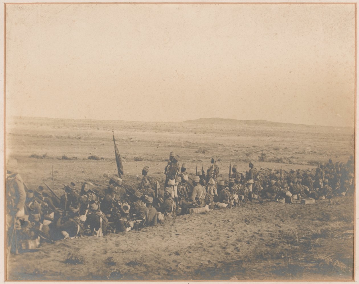 12º Batallón Sudanés esperando el ataque de los Derviches, Omdurman, 2 de septiembre de 1898 de Unknown