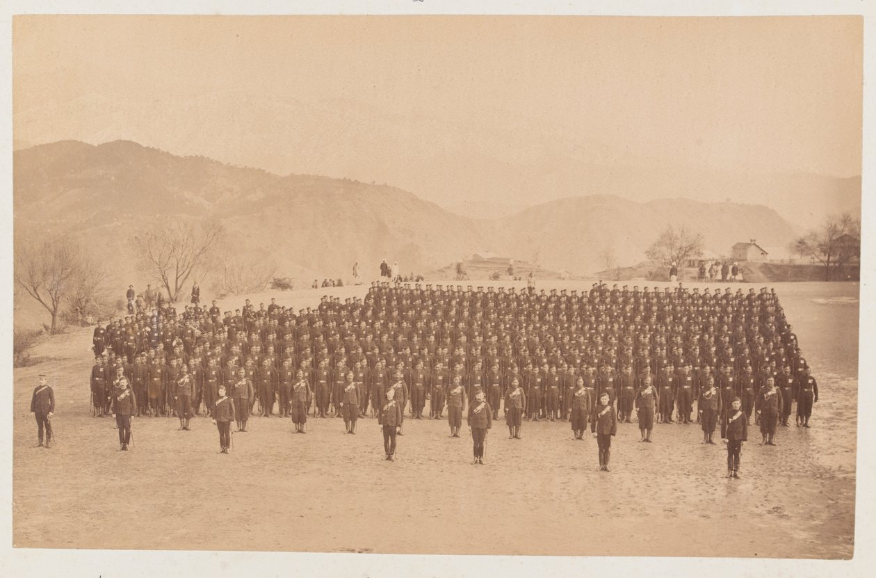 4º Regimiento de Gurkhas (Rifle) en desfile de Unknown photographer