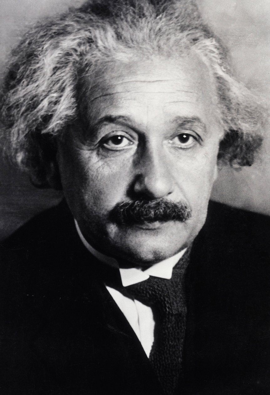 Albert Einstein (foto en blanco y negro) de Unknown photographer