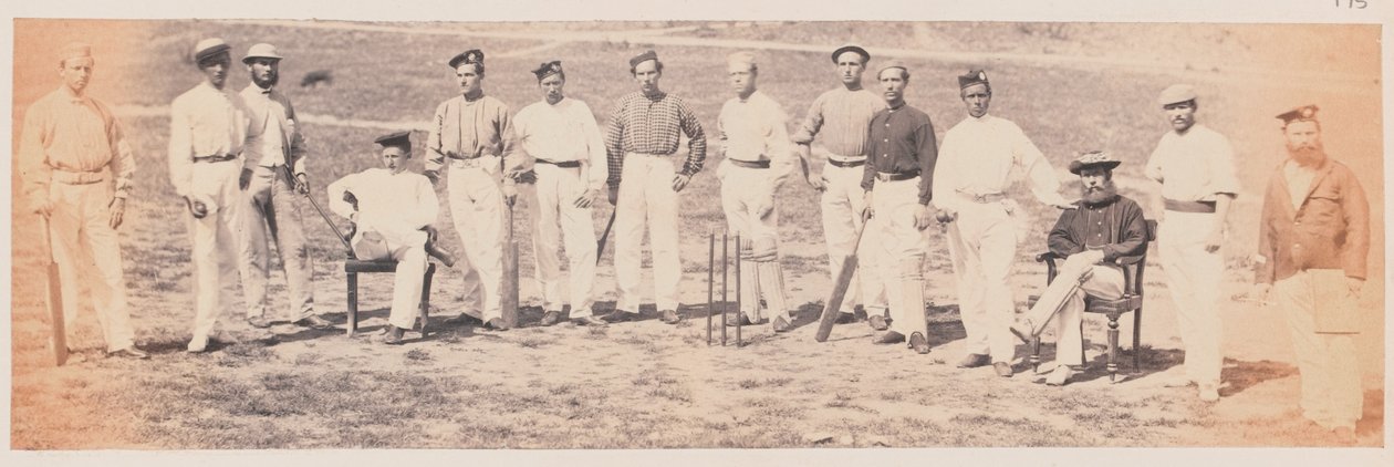 Un equipo de cricket del ejército, 1870 circa de Unknown photographer