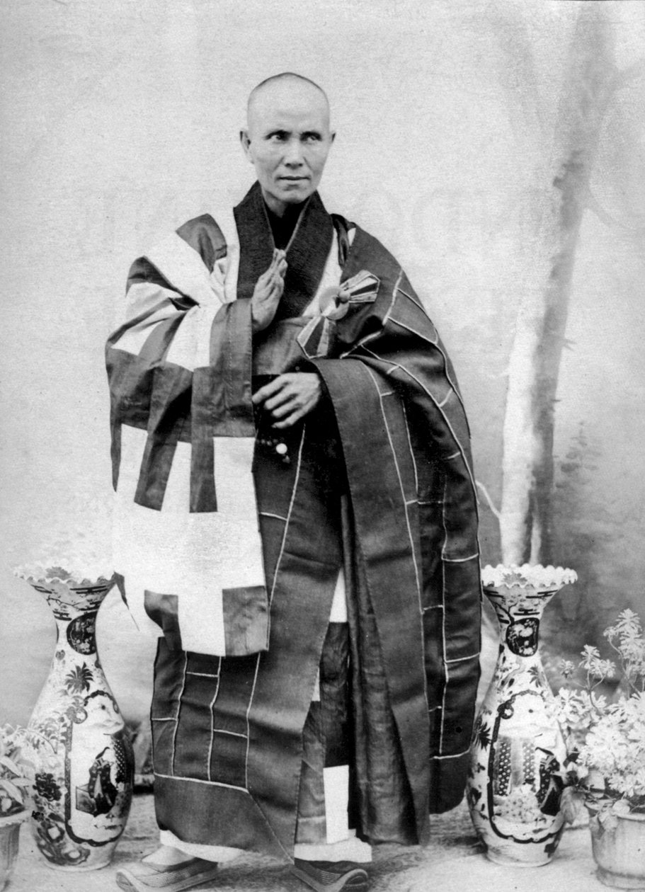 Annamese bonze en Cochinchina, Indochina, c. 1900 (foto b/n) de Unknown photographer
