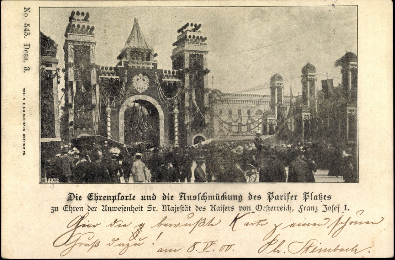 Berlín, Francisco José I en la Pariser Platz, Puerta de Honor de Unknown photographer