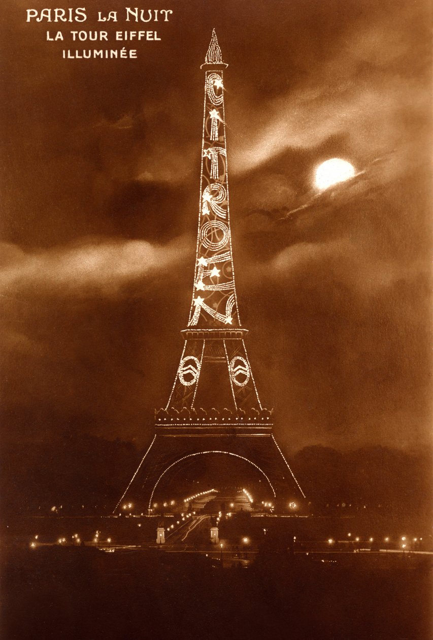 Citroën", Torre Eiffel, Exposición Internacional de Artes Modernas y Decorativas, 4 de julio de 1925 (foto) de Unknown photographer