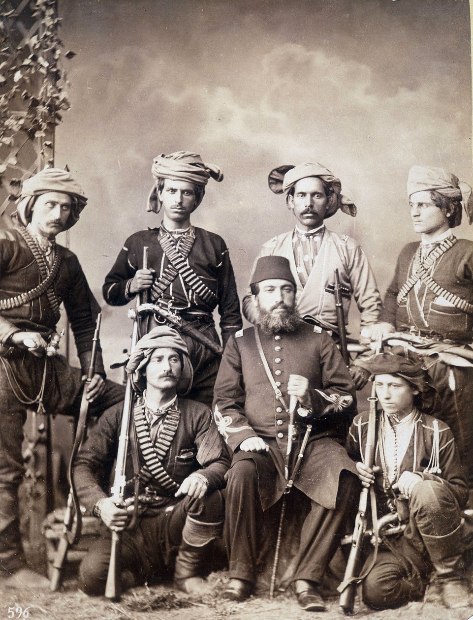 Guerreros georgianos de Batum (o Batumi) ciudad de Georgia, capital de Adjaria de Unknown photographer