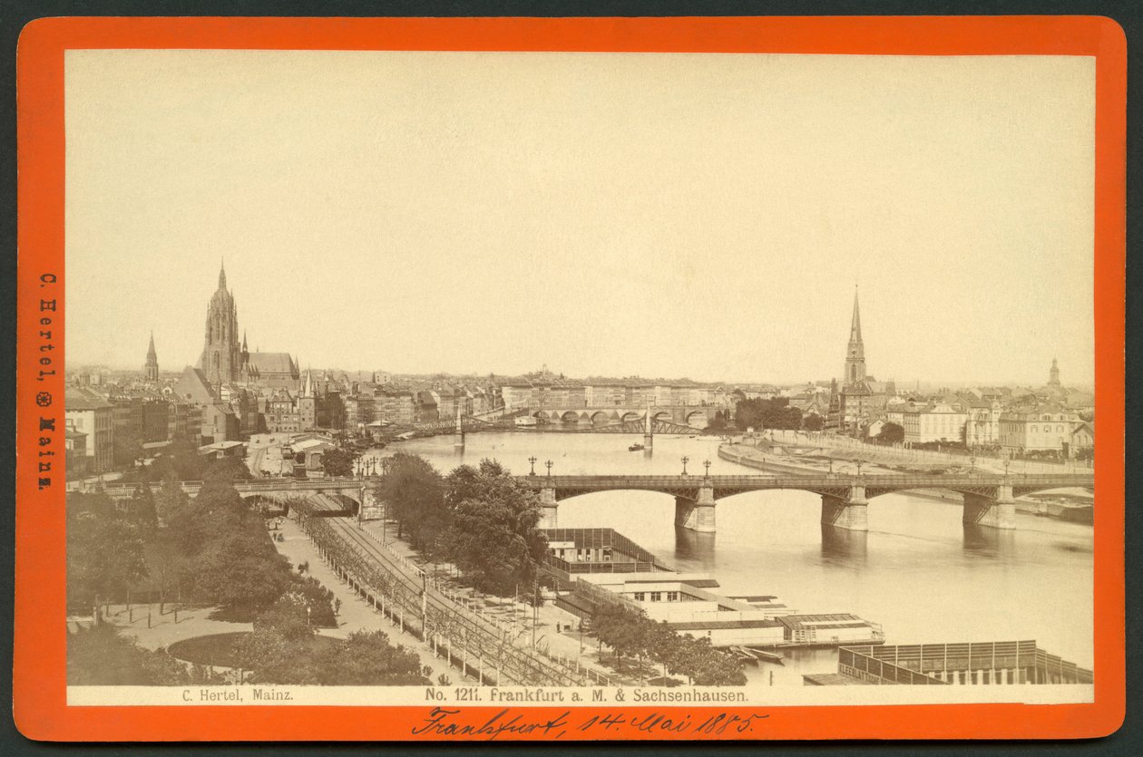 Alemania, Hesse, Fráncfort del Meno y Sachsenhausen, publicado por C. Hertel, Maguncia. de Unknown photographer