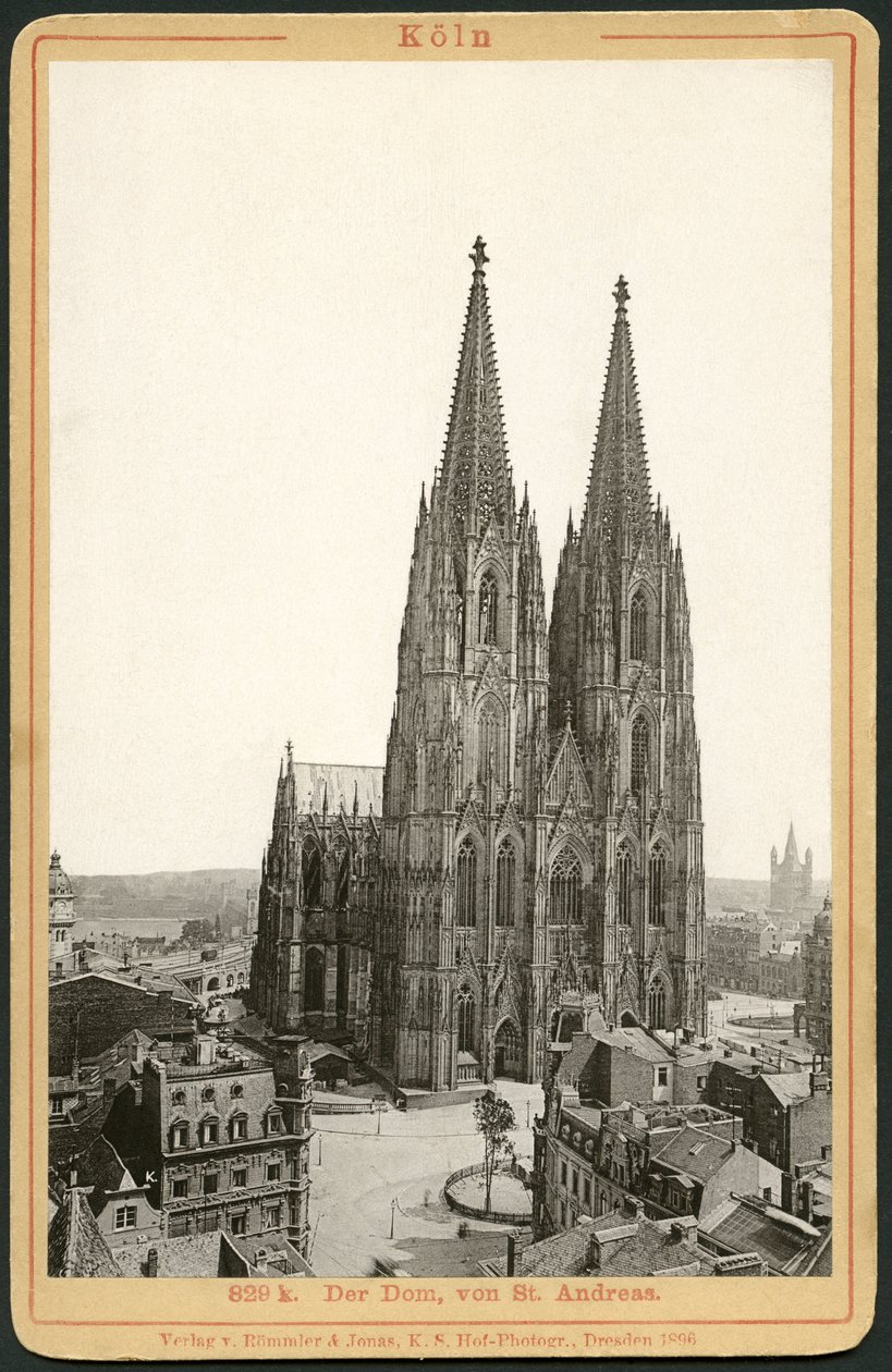 Alemania, Renania del Norte-Westfalia, Colonia, catedral, publicado por Roemmler y Jonas, Dresde. de Unknown photographer