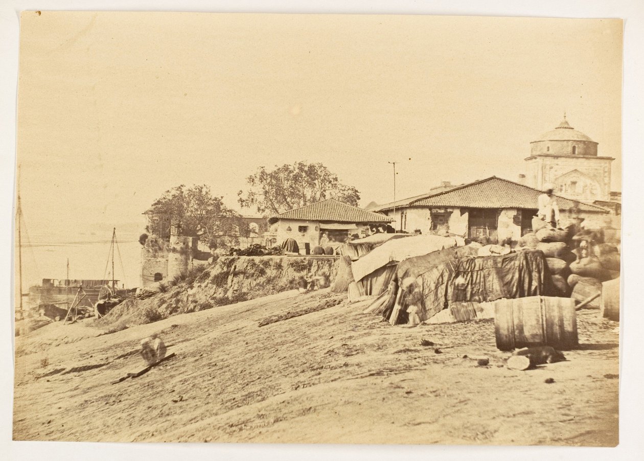 Ghat del fuerte de Allahabad, India, hacia 1858-61 (foto) de Unknown photographer