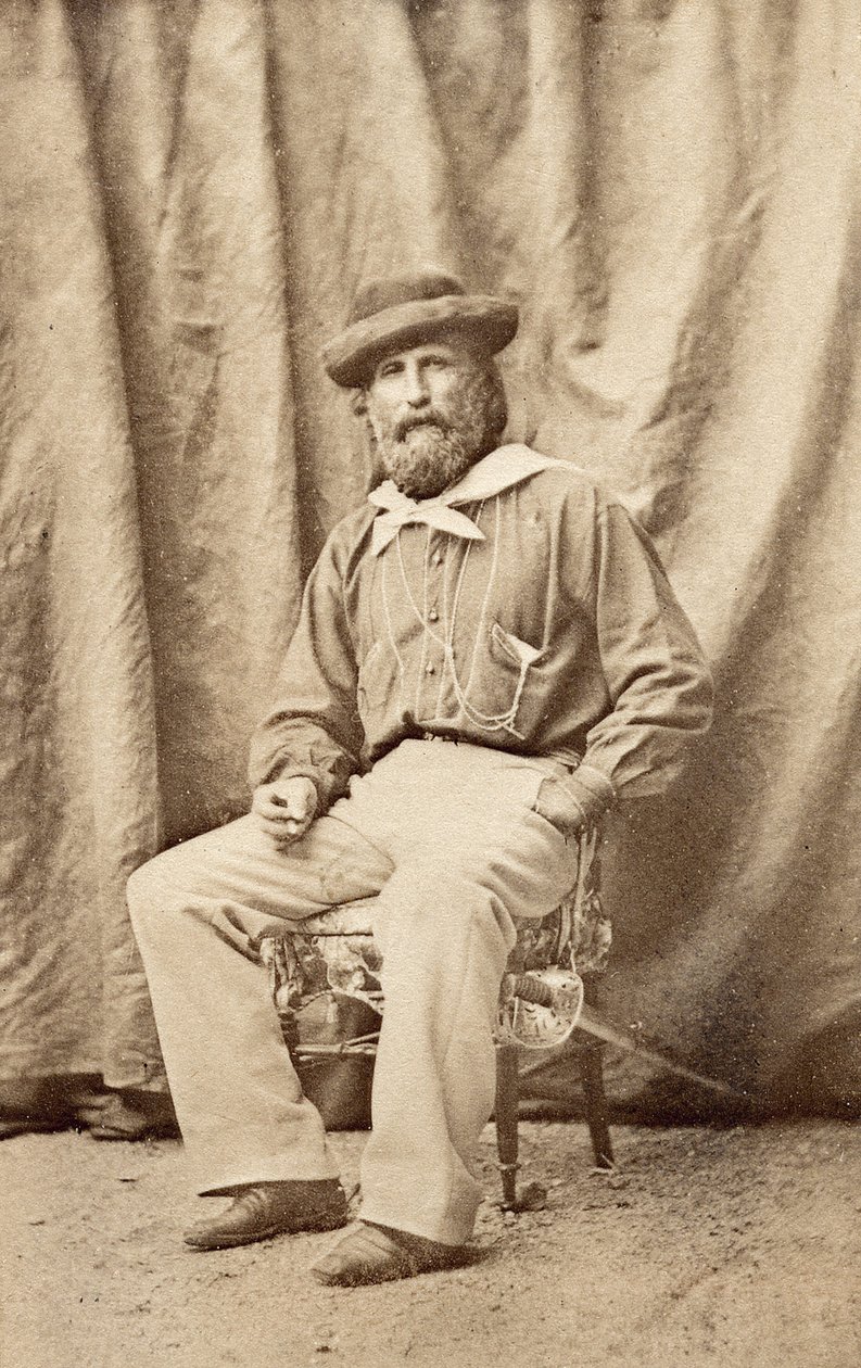 Giuseppe Garibaldi en Caserta en 1860 de Unknown photographer