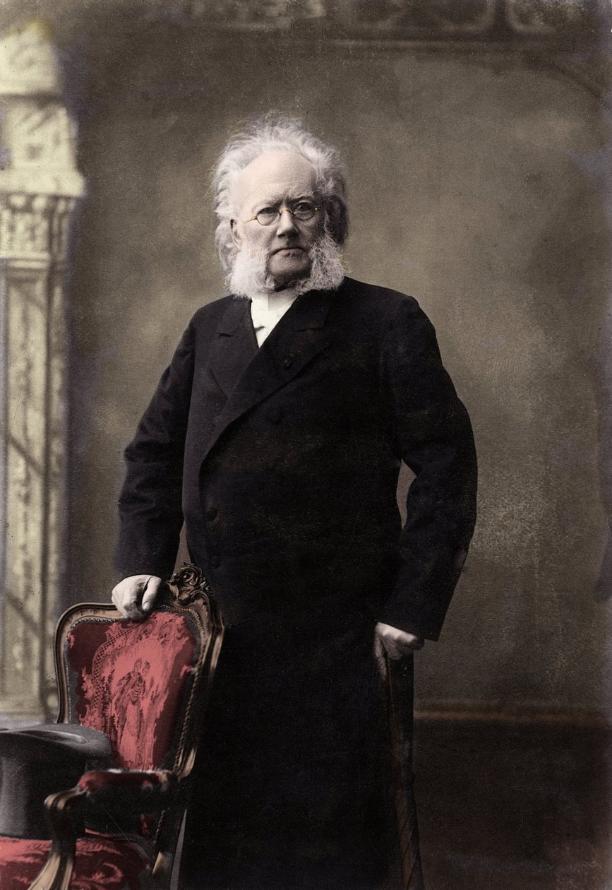 Retrato de Henrik Johan Ibsen (1828-1906), dramaturgo noruego de Unknown photographer