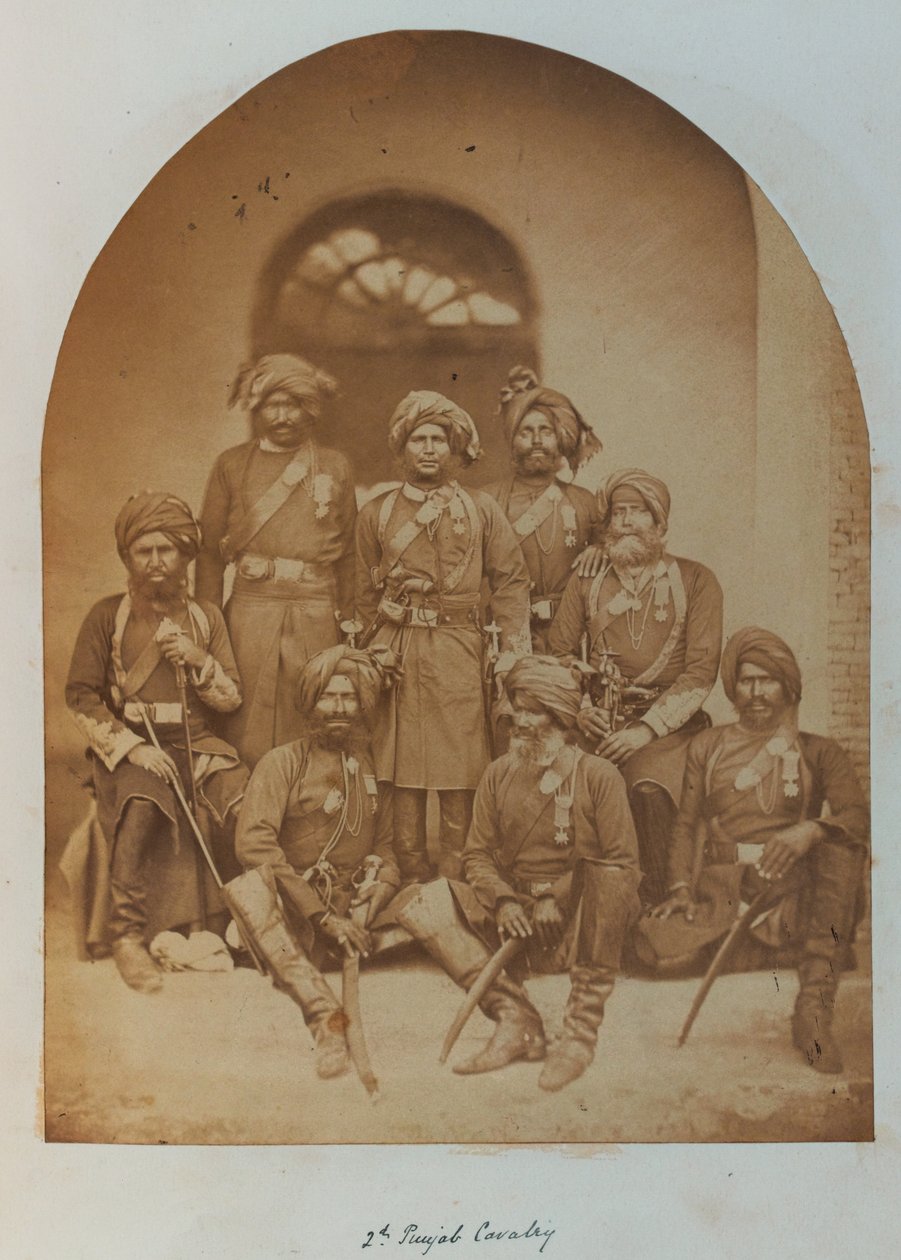 Oficiales y Suboficiales del Ejército Indio, todos poseedores de la Orden del Mérito de la India de Unknown photographer
