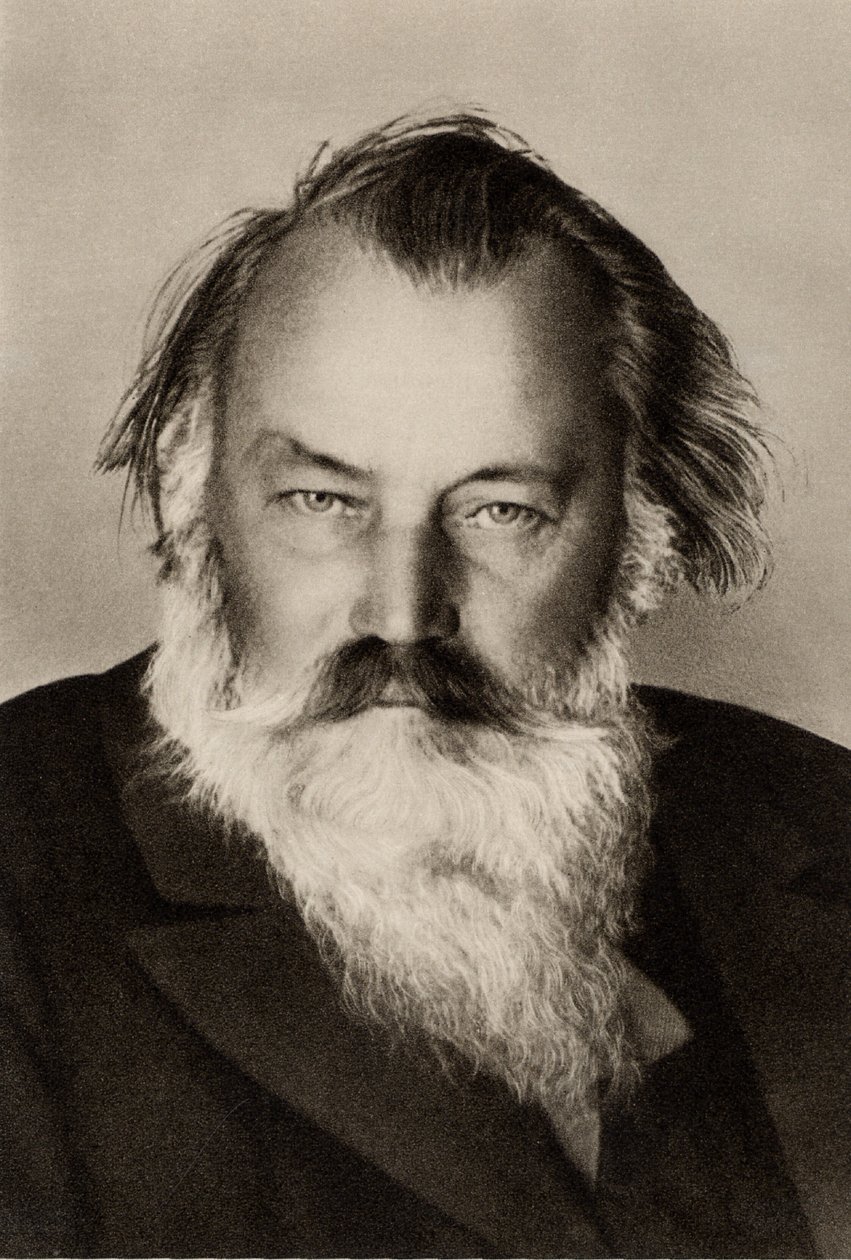 Johannes Brahms (1833-1897) Compositor alemán (huella) de Unknown photographer