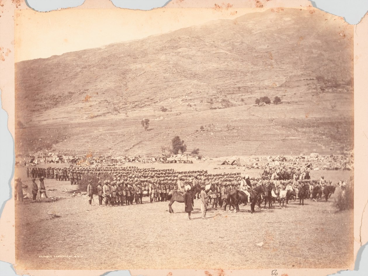 Contingente de Cachemira de la expedición a Black Mountain de Unknown photographer