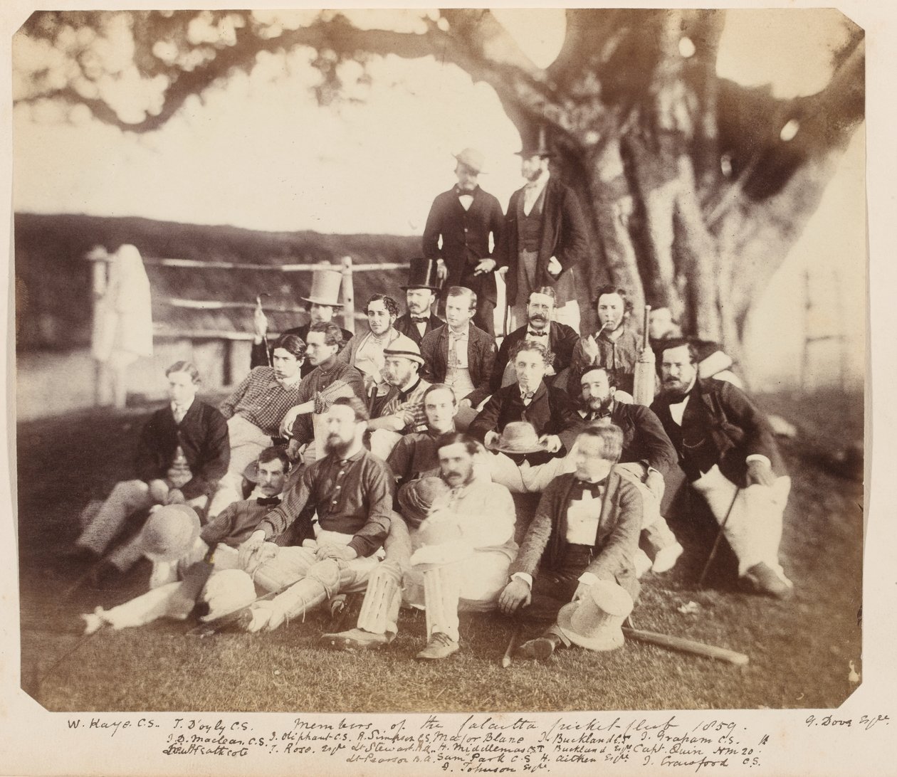 Miembros del Club de Cricket de Calcuta, 1859 de Unknown