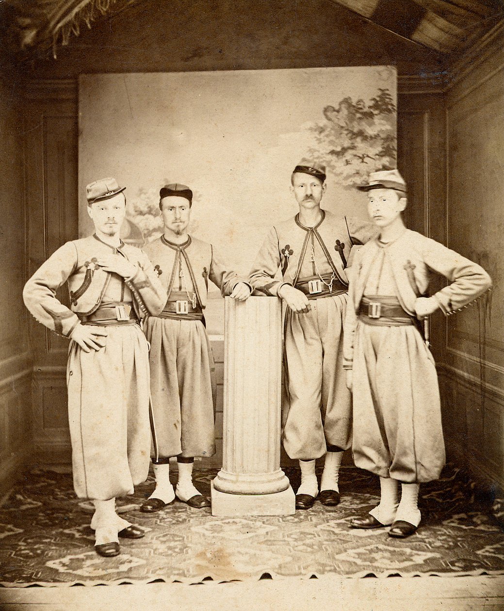 Zuavos papales - Zuavos pontificios - 1865 de Unknown photographer
