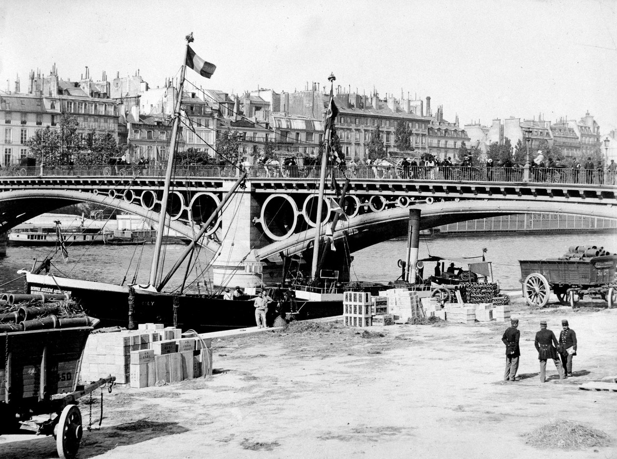 París: El puente del Carrousel y los muelles de Unknown photographer