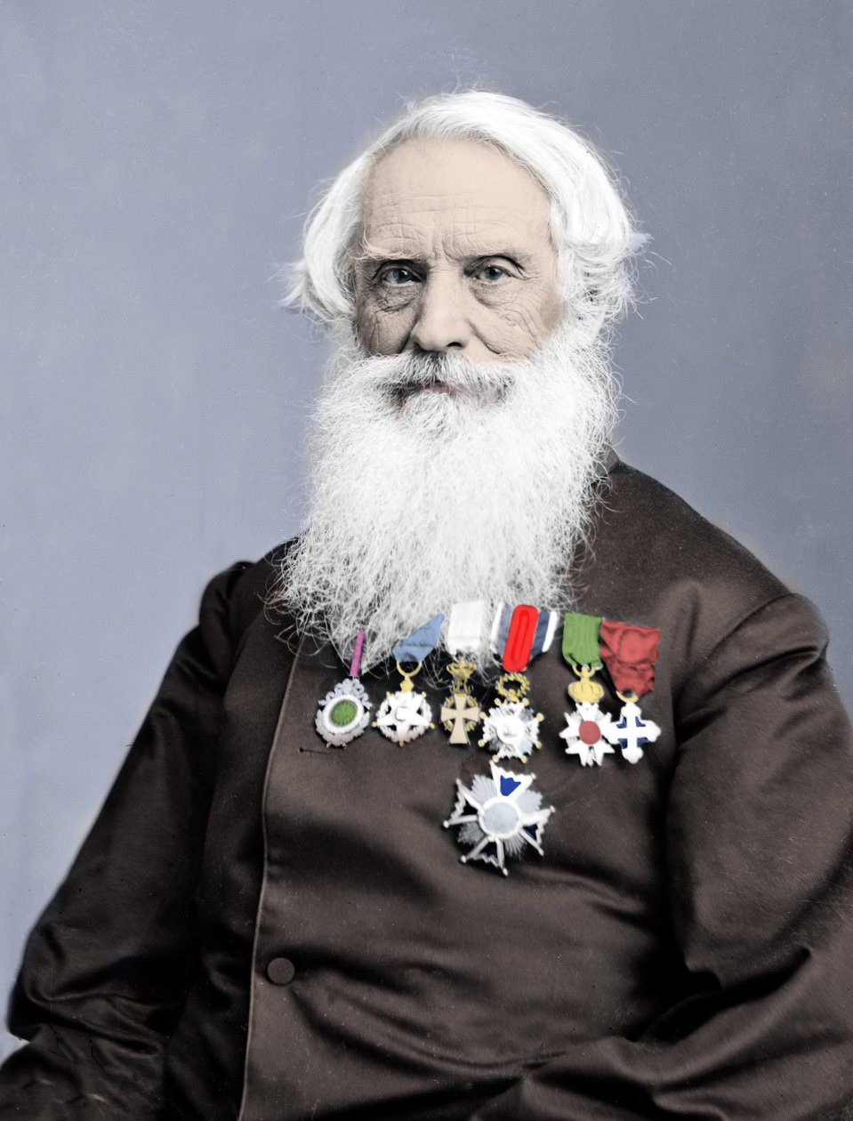 Retrato del inventor estadounidense Samuel Finley Breese Morse (1791-1872) fotografía alrededor de 1860 de Unknown photographer