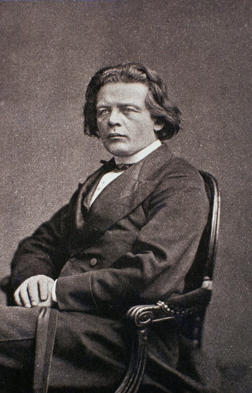 Retrato de Anton Rubinstein (foto en blanco y negro) de Unknown photographer